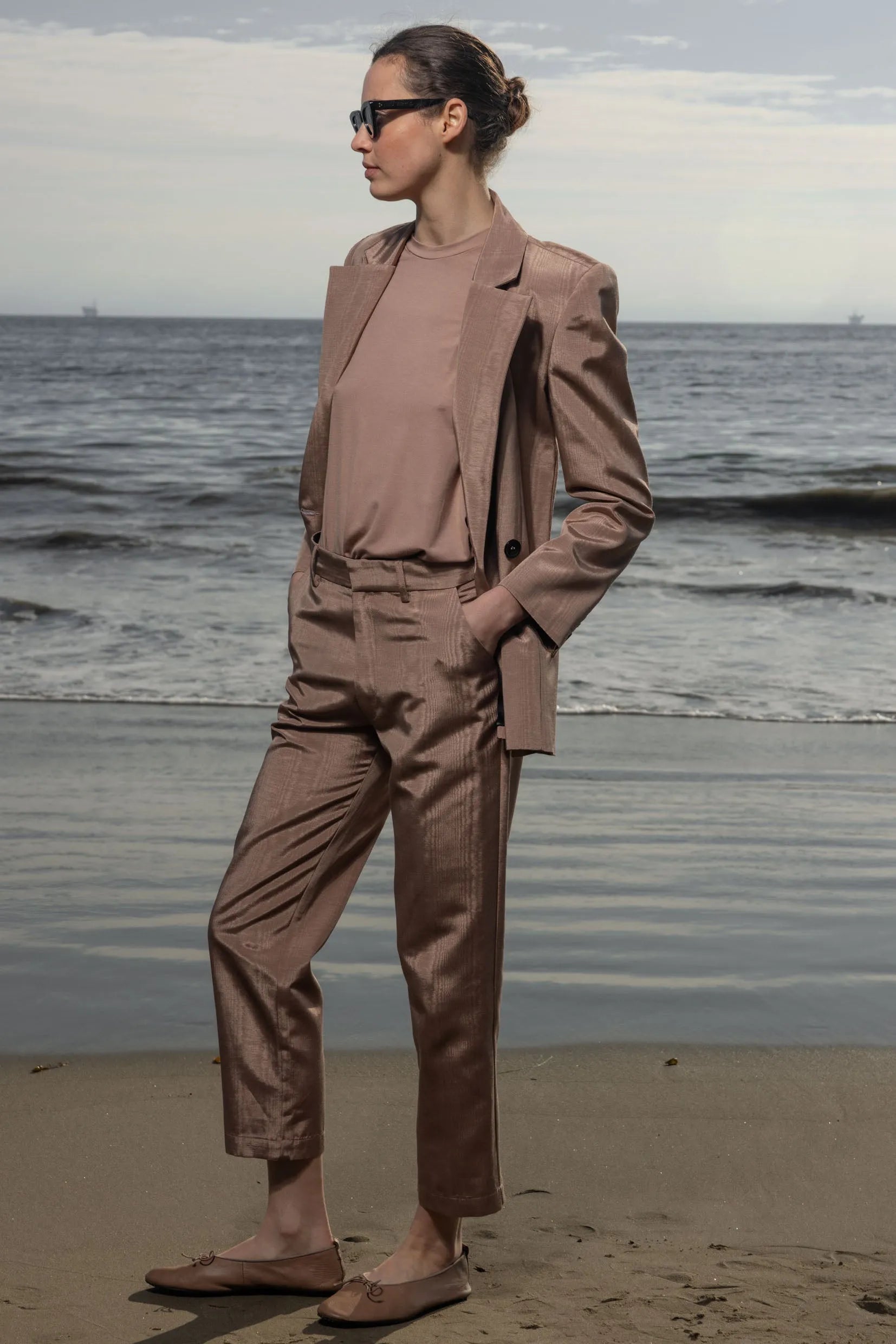 Bruno Pant - Blush Moire - Heidi Merrick