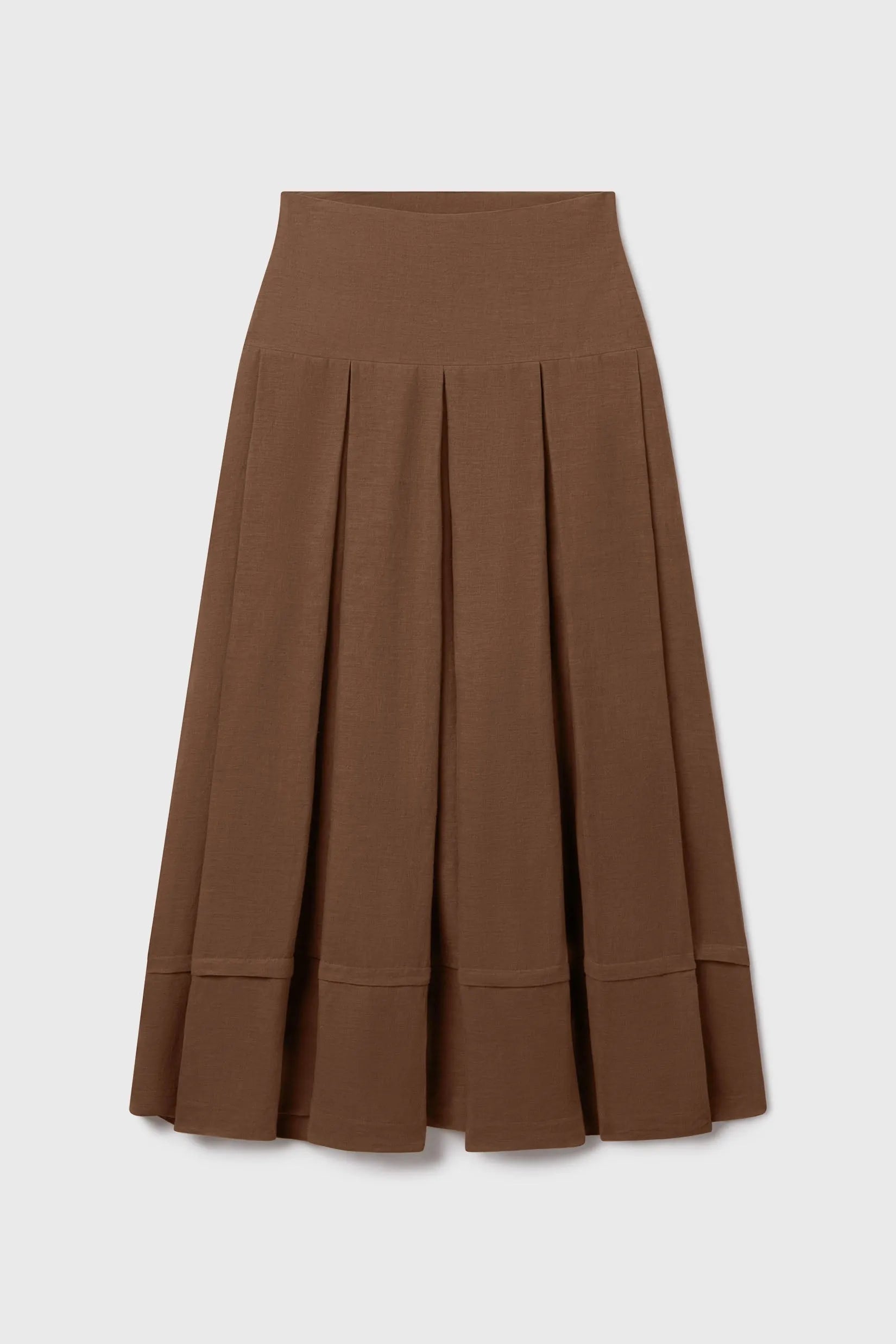 Marbella Skirt - Clay Tissue Linen - Heidi Merrick