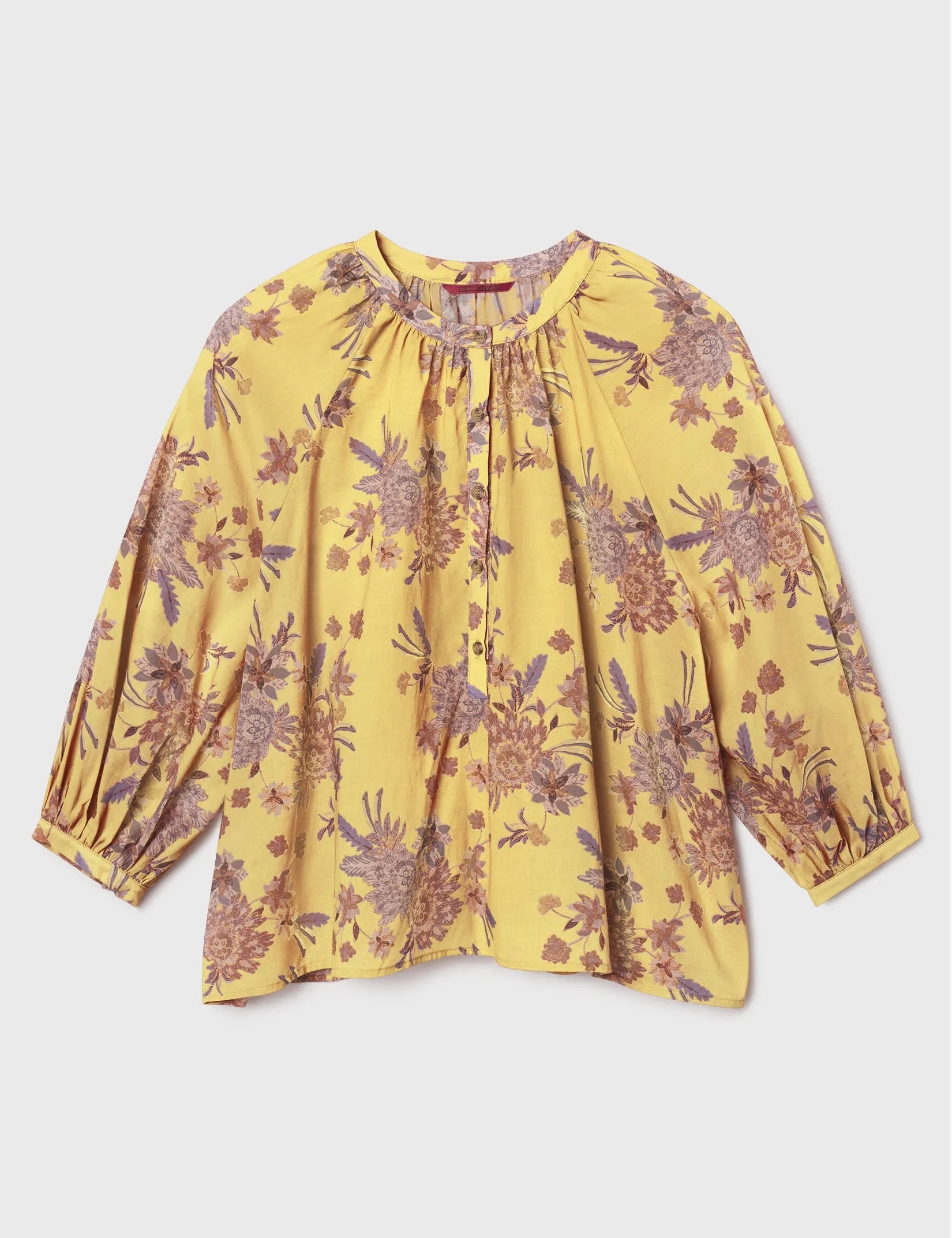 Pia Blouse - Yellow Batik - Heidi Merrick