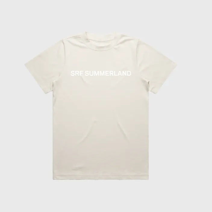 SRF SUMMERLAND Tee - White on Ivory - Heidi Merrick