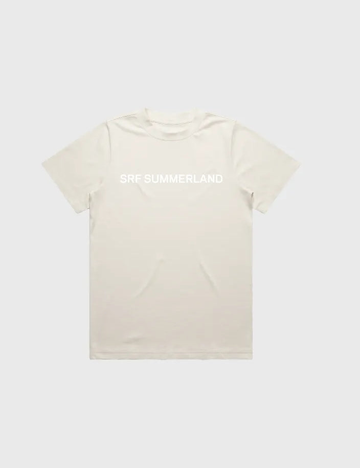 SRF SUMMERLAND Tee - White on Ivory - Heidi Merrick