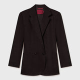 Wallace Blazer - Black Linen - Heidi Merrick