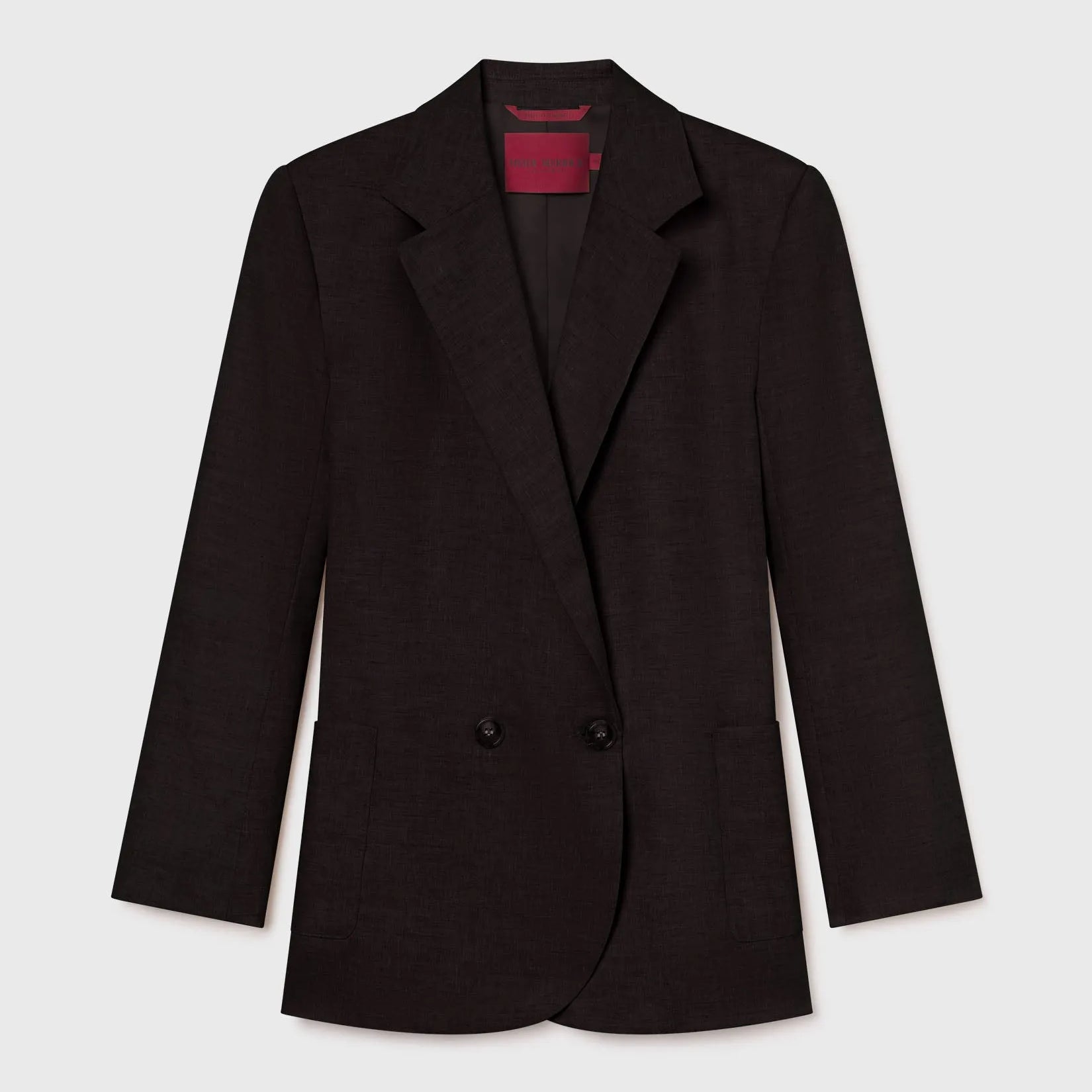 Wallace Blazer - Black Linen - Heidi Merrick