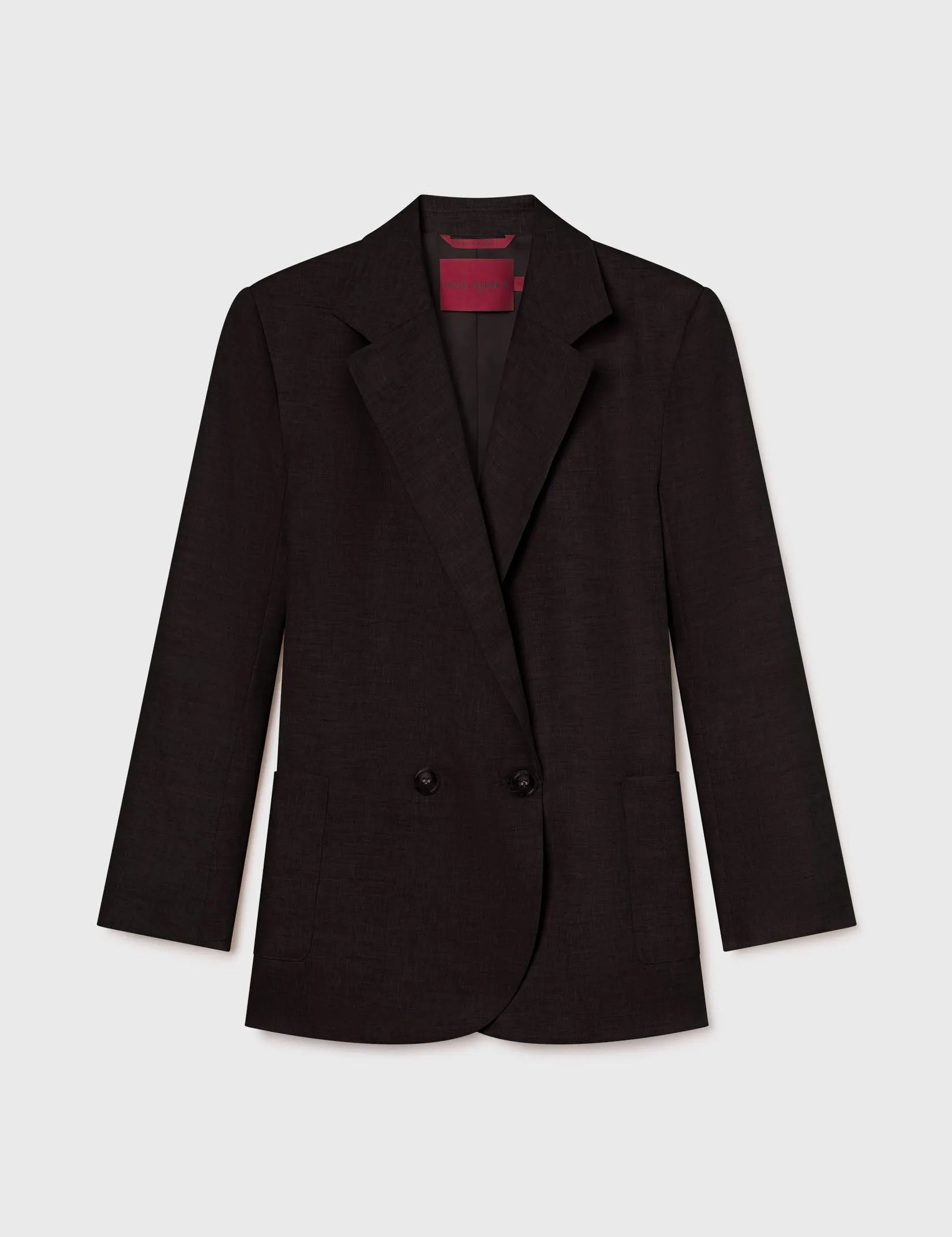 Wallace Blazer - Black Linen - Heidi Merrick