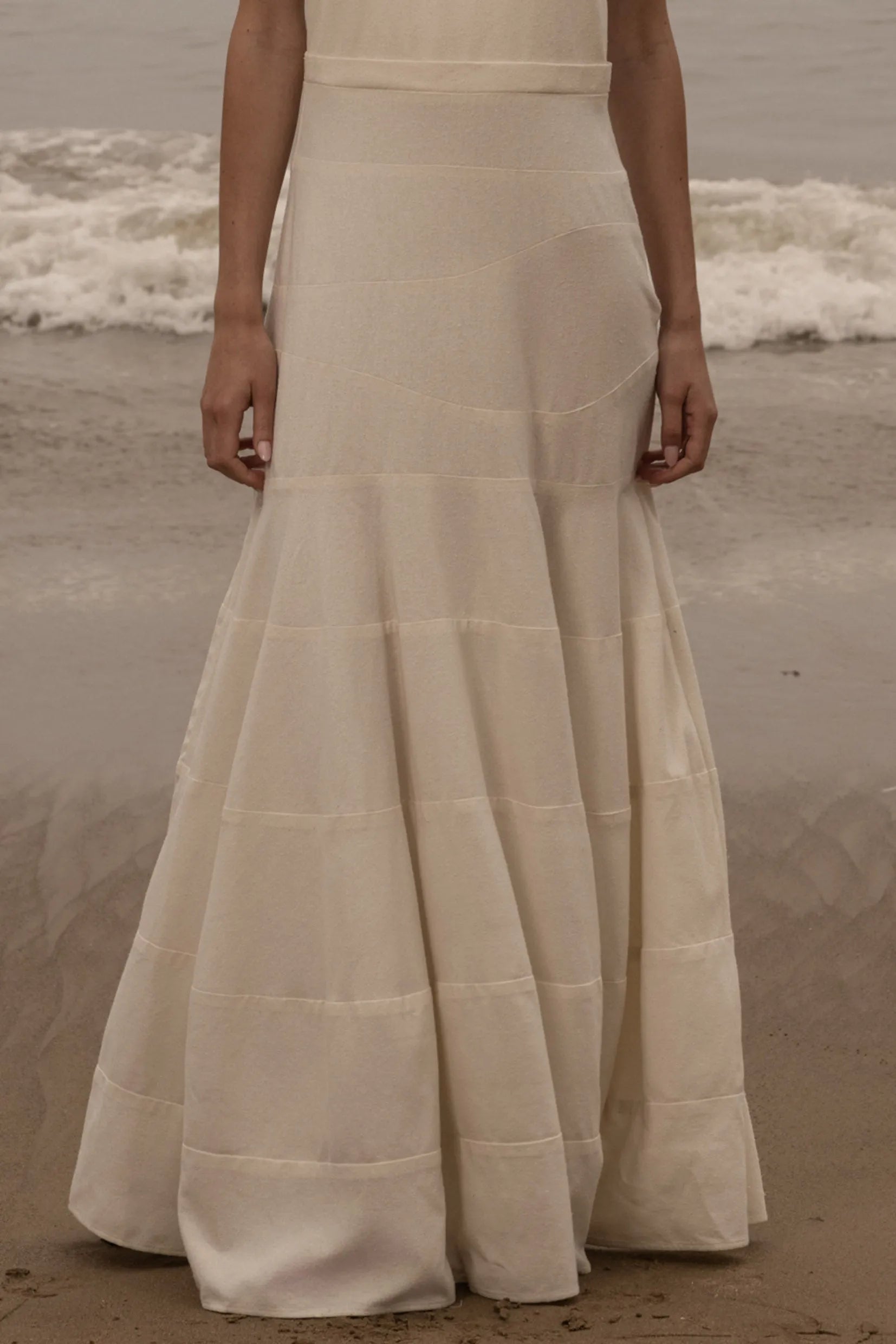 Windsor Gown - Ivory Silk Noil - Heidi Merrick