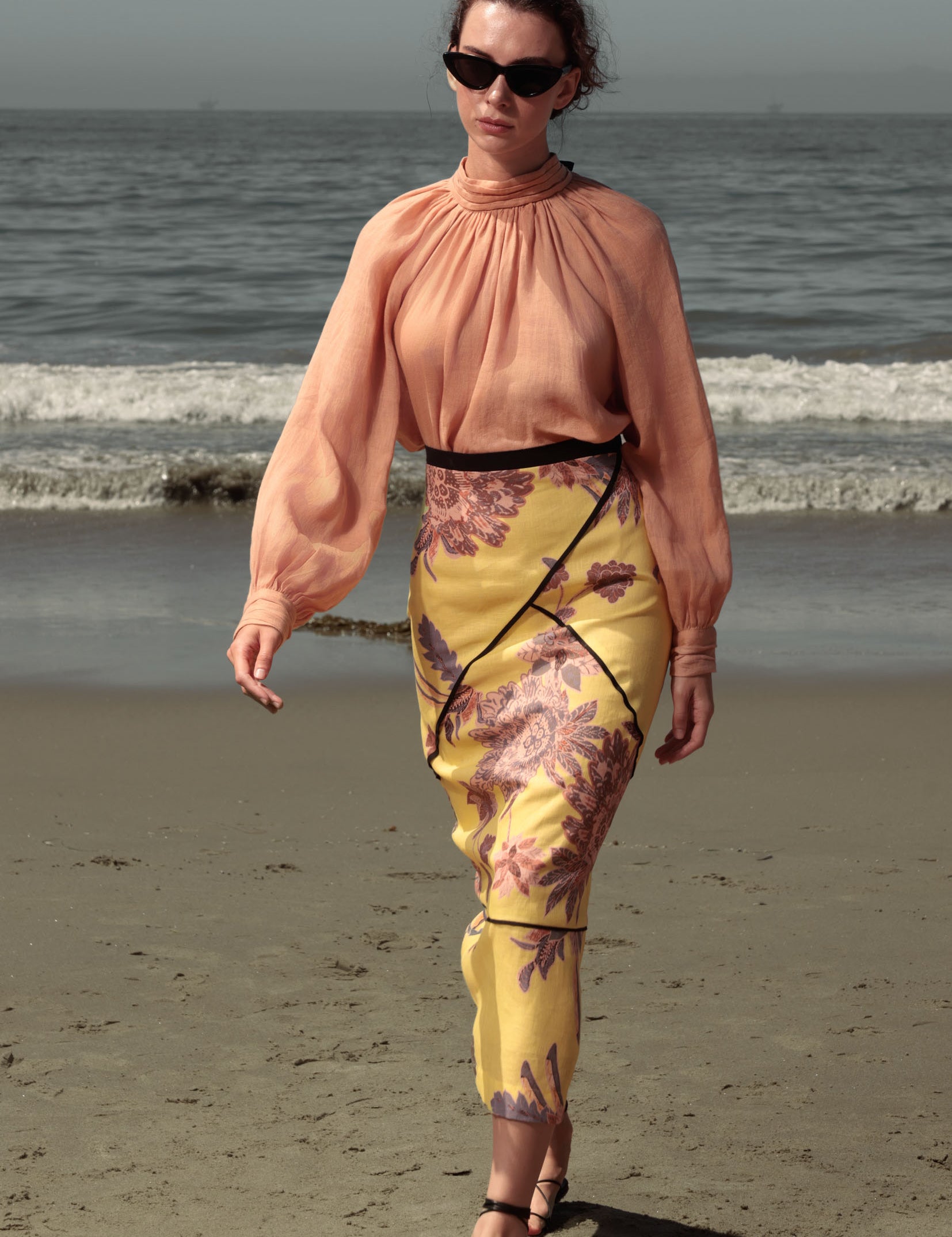 Verse Top - Sunrise Tissue Linen - Heidi Merrick