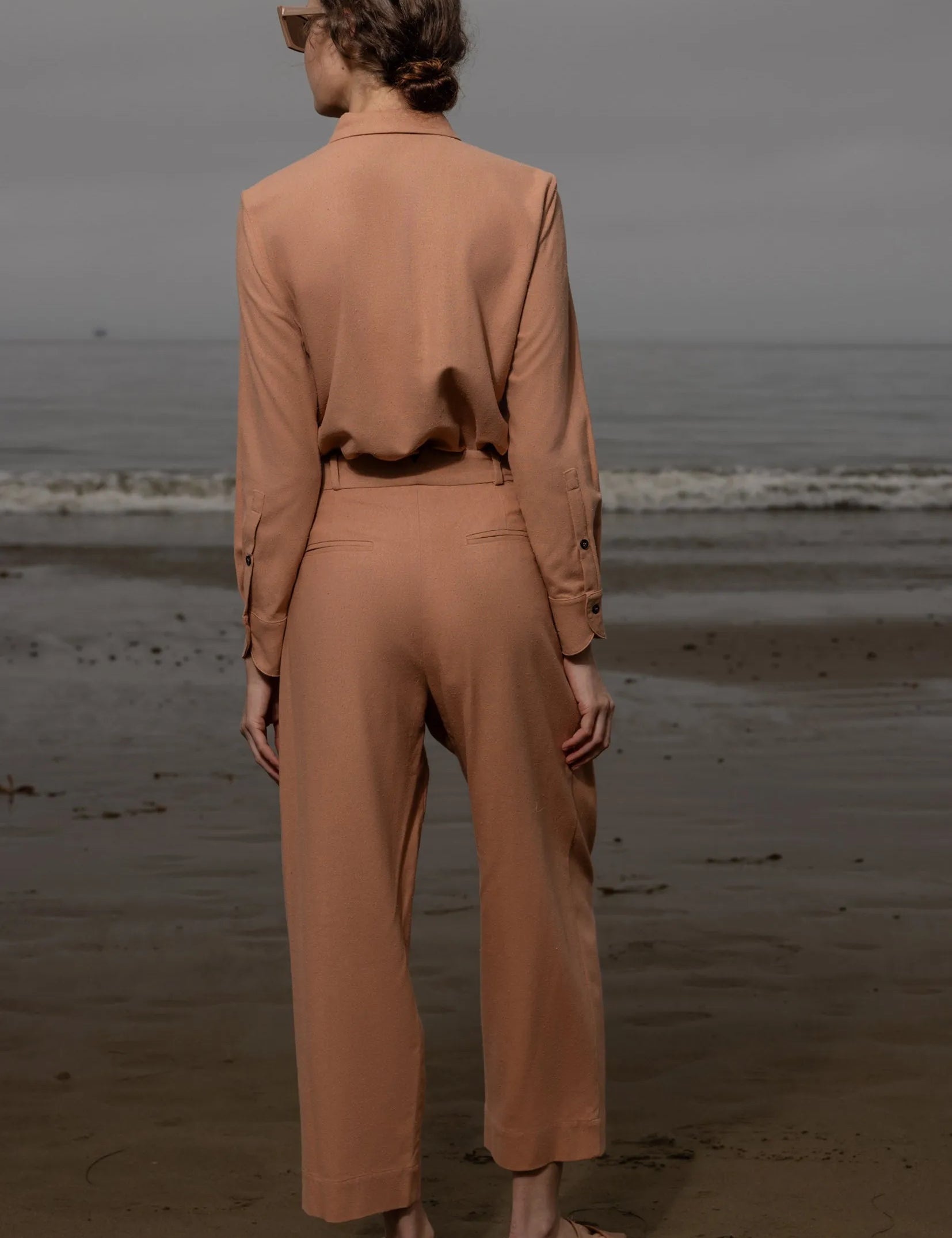 Baptise Pant - Blush Silk Noil - Heidi Merrick
