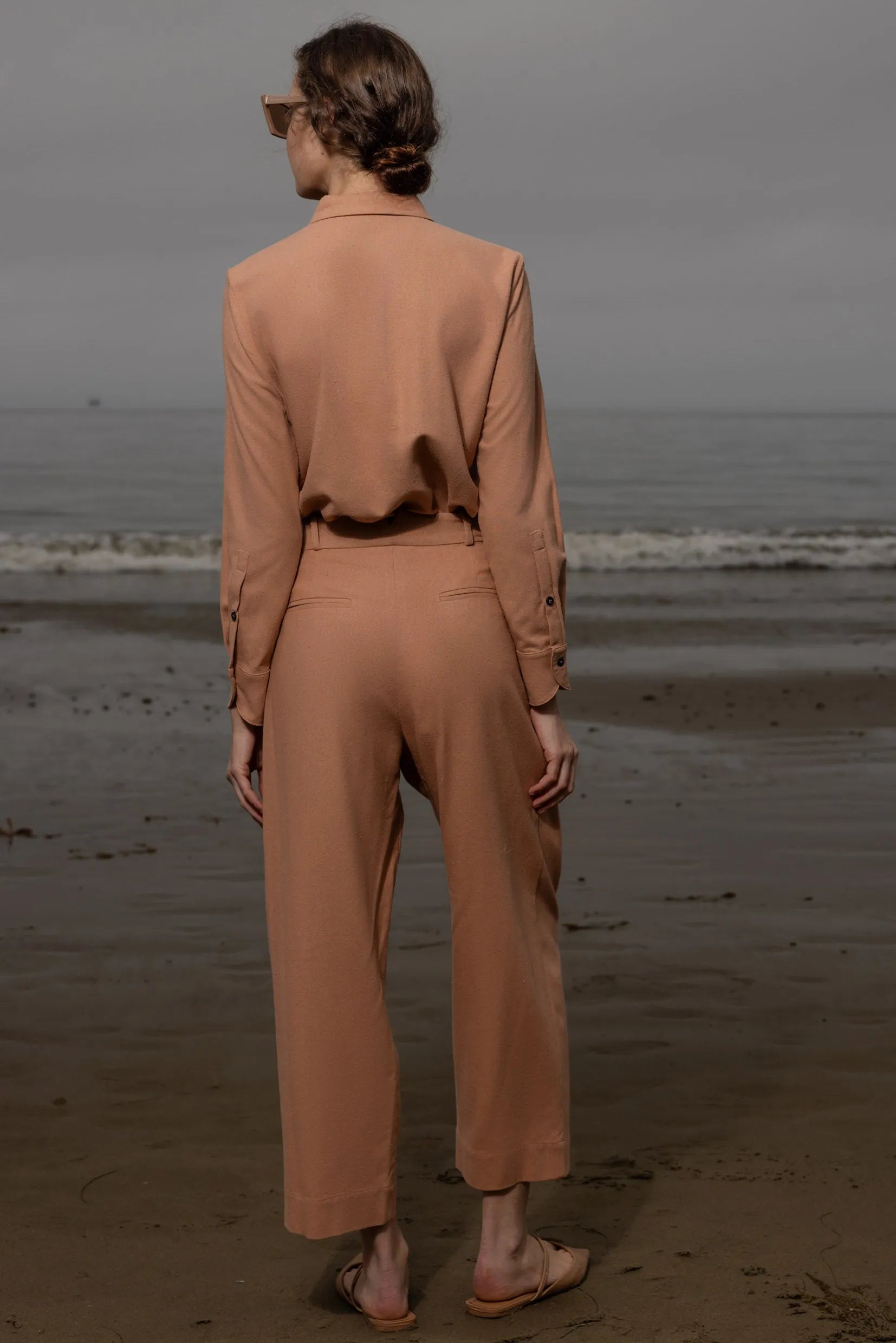 Baptise Pant - Blush Silk Noil - Heidi Merrick