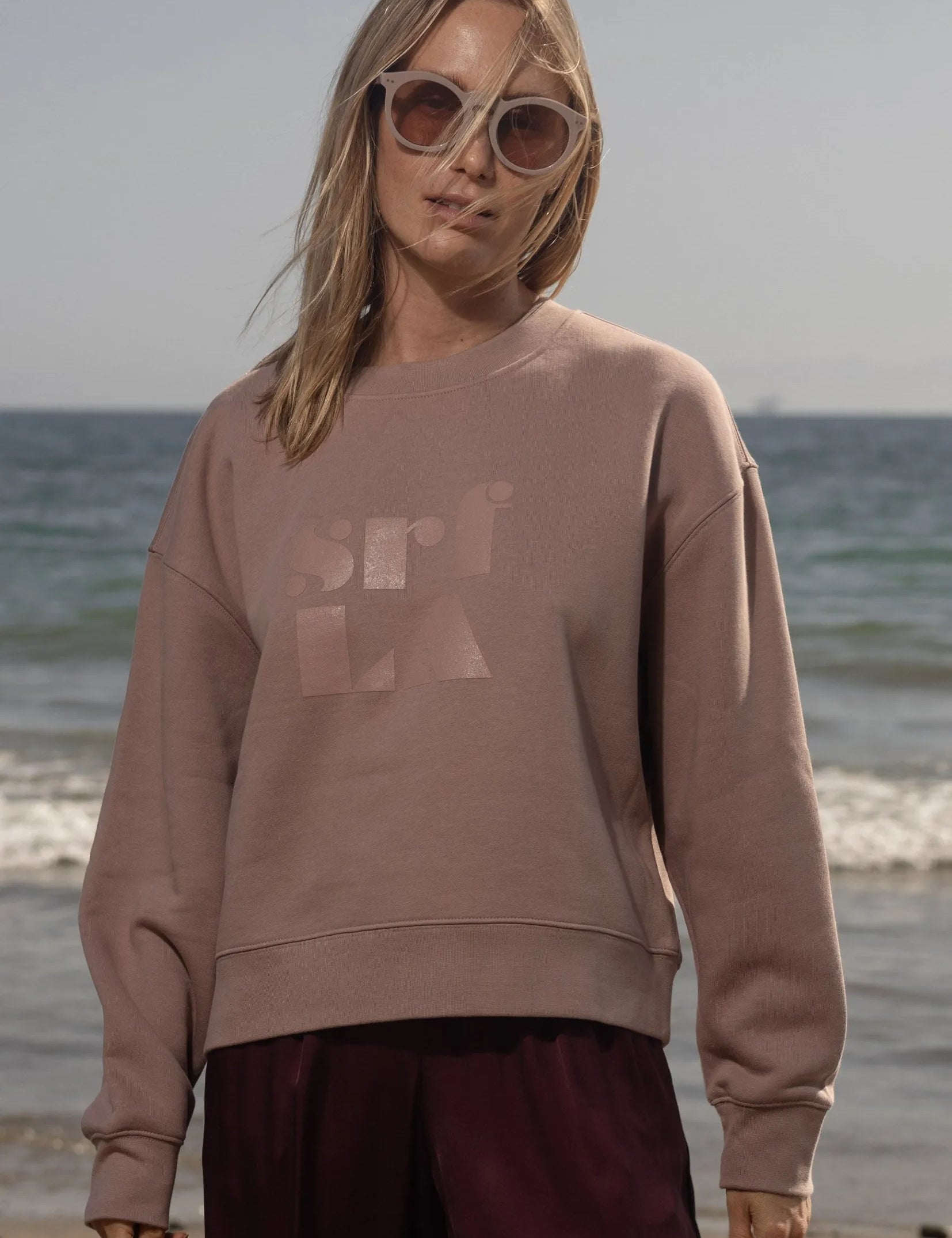 70's SRF LA Classic Crewneck - Rose - Heidi Merrick