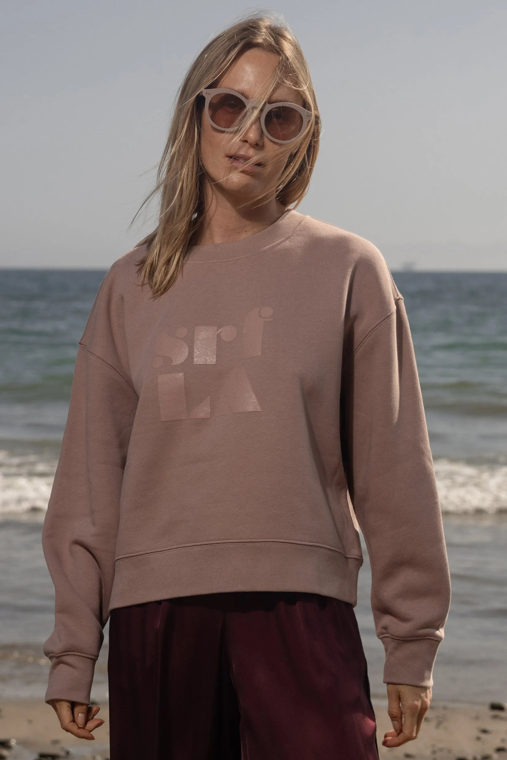 70's SRF LA Classic Crewneck - Rose - Heidi Merrick
