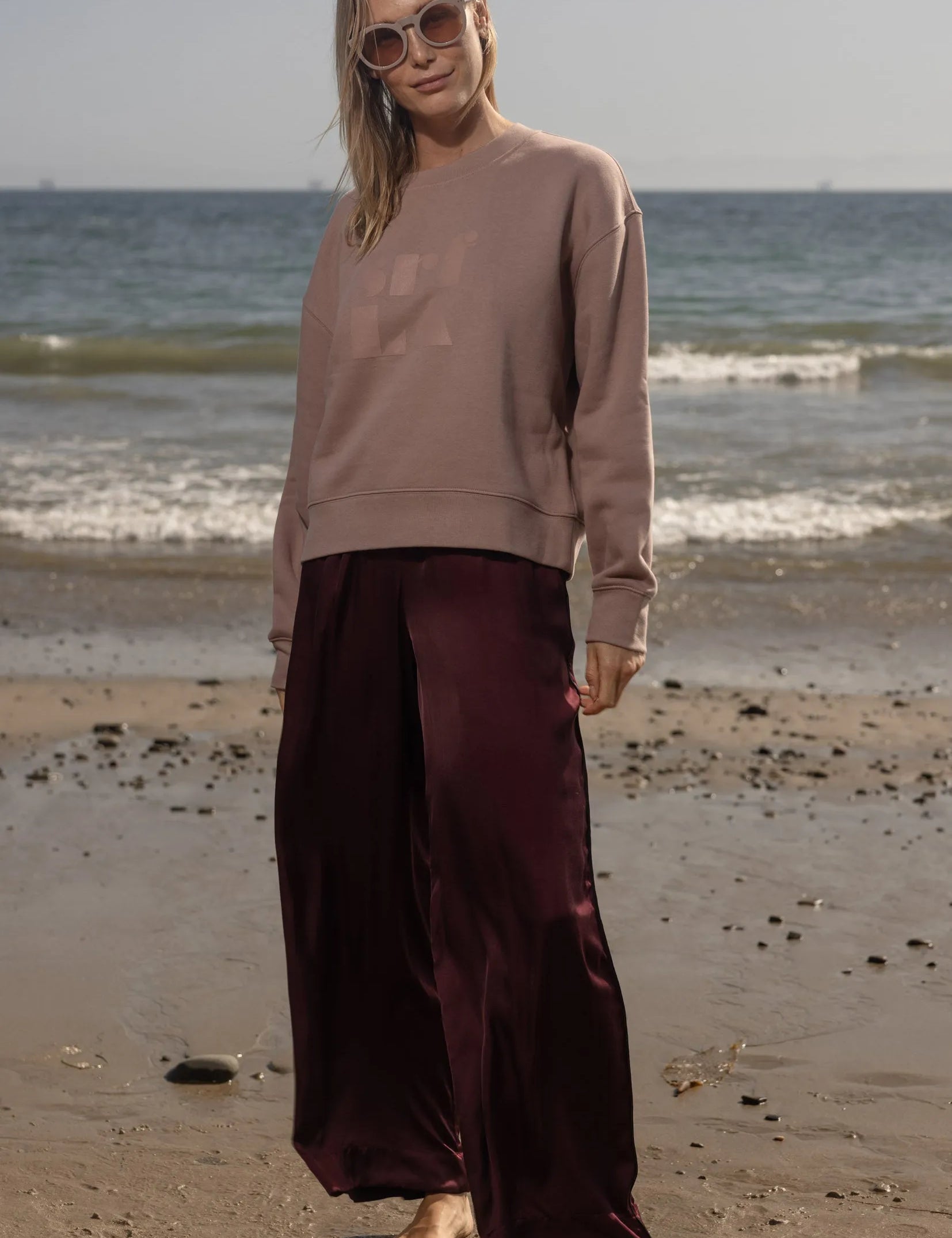 70's SRF LA Classic Crewneck - Rose - Heidi Merrick