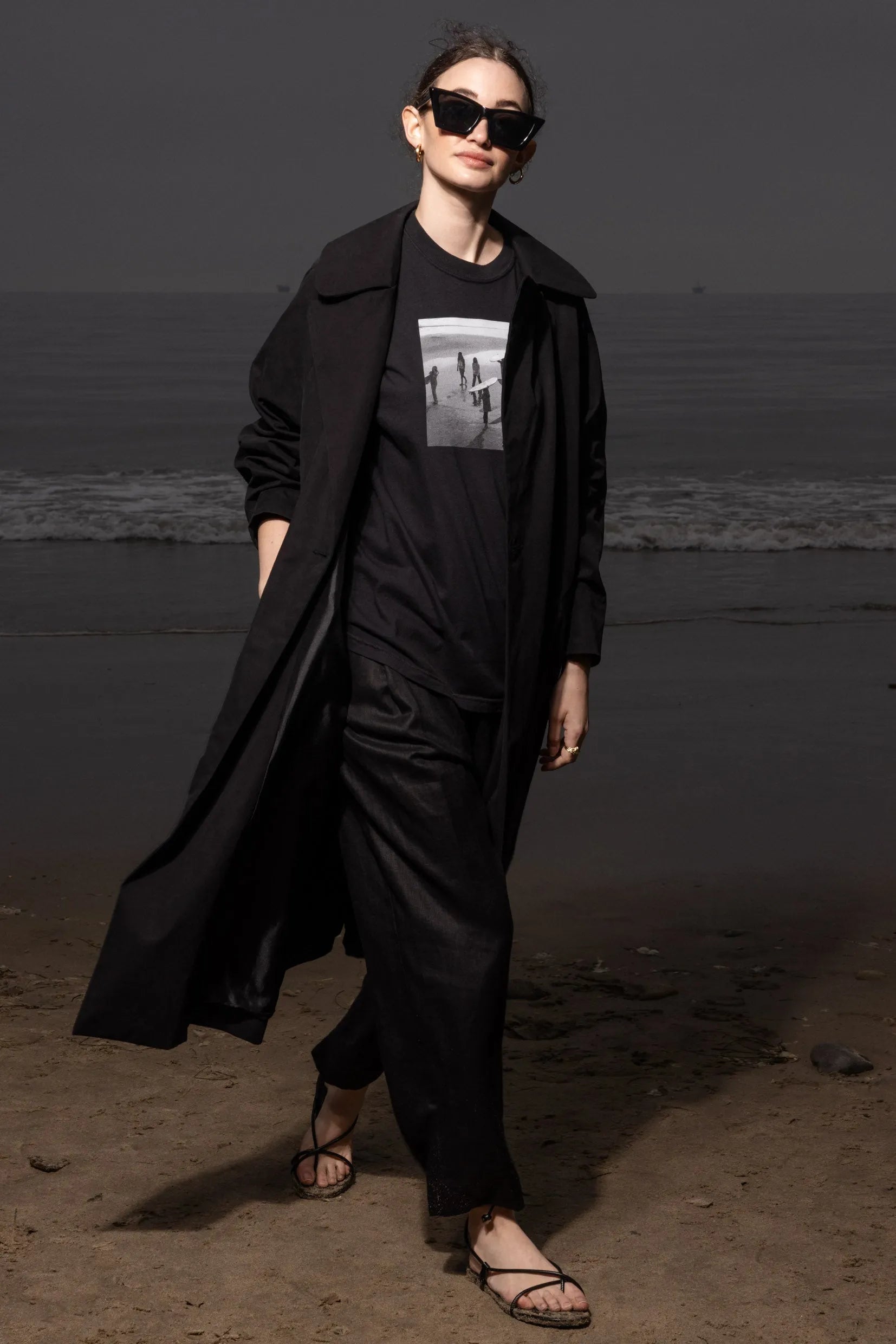 Marais Coat - Black Trench - Heidi Merrick