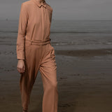 Baptise Pant - Blush Silk Noil - Heidi Merrick