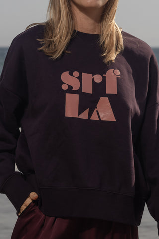 70's SRF LA Heavy Crewneck - Burgundy