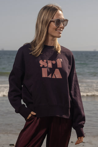 70's SRF LA Heavy Crewneck - Burgundy