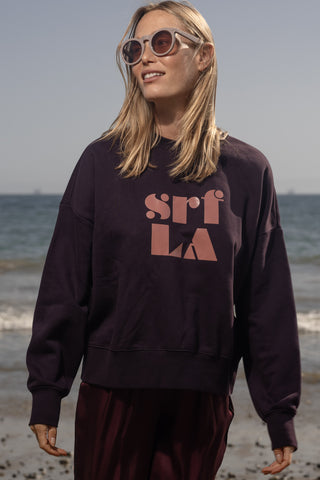 70's SRF LA Heavy Crewneck - Burgundy