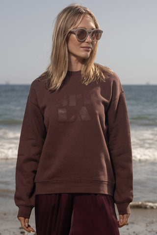 70's SRF LA Unisex Crewneck - Chocolate