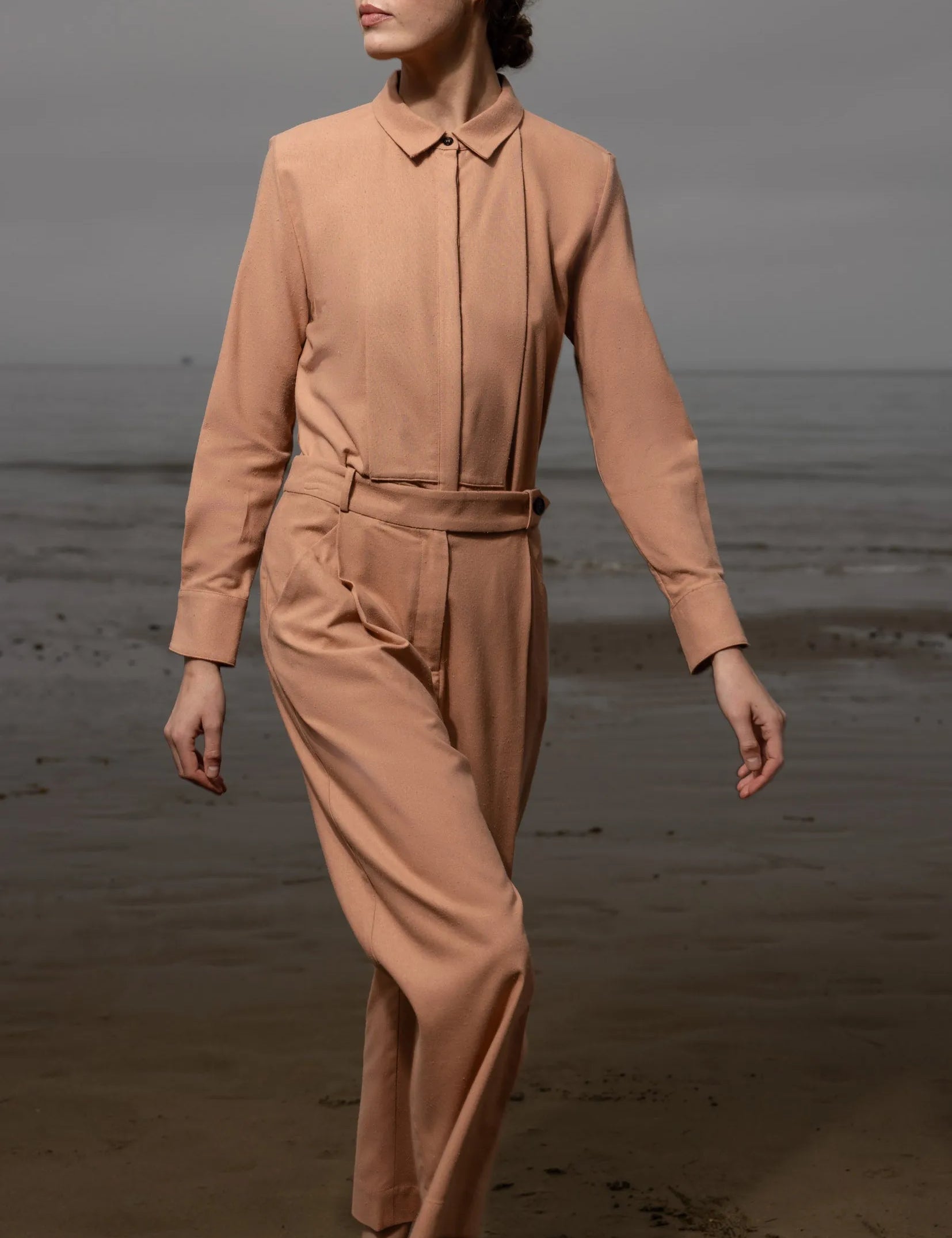 Baptise Pant - Blush Silk Noil - Heidi Merrick