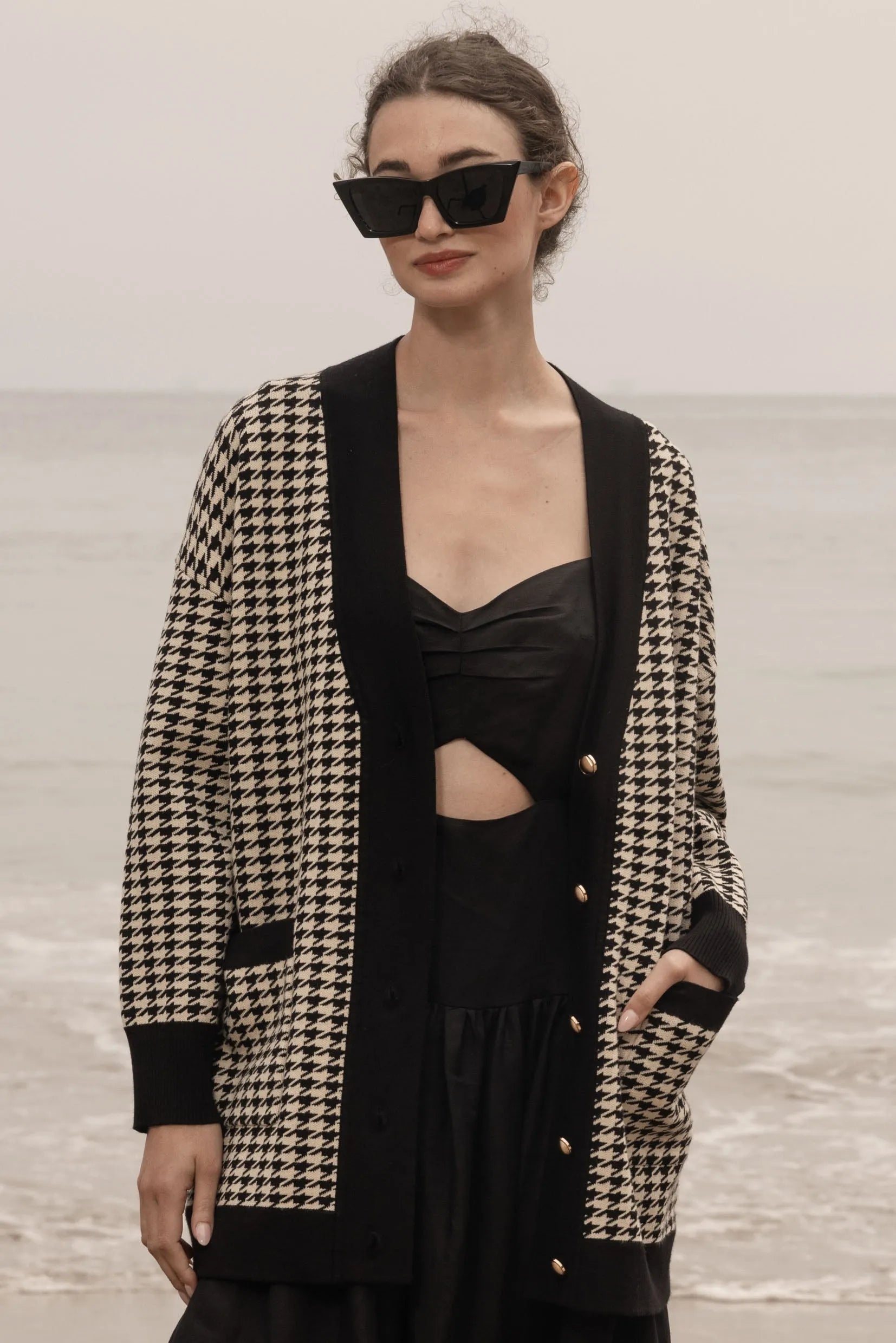 Calvi Dress - Black Linen - Heidi Merrick