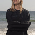 SRF LA Unisex Crewneck - Black on Black - Heidi Merrick