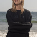 SRF LA Unisex Crewneck - Black on Black - Heidi Merrick