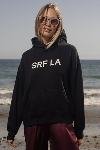 SRF LA Classic Hoodie - Ivory on Black