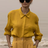 JJ Shirt - Jaune Linen - Heidi Merrick