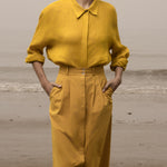 JJ Shirt - Jaune Linen - Heidi Merrick
