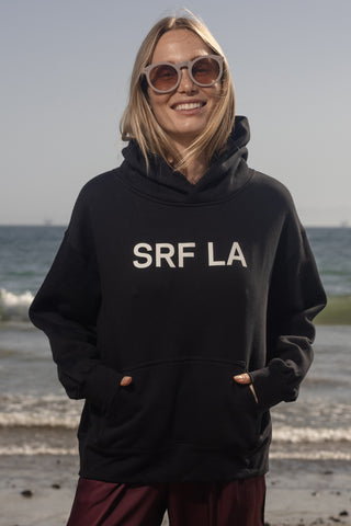 SRF LA Classic Hoodie - Ivory on Black