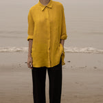 JJ Shirt - Jaune Linen - Heidi Merrick