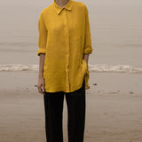 JJ Shirt - Jaune Linen - Heidi Merrick