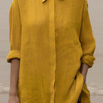 JJ Shirt - Jaune Linen - Heidi Merrick