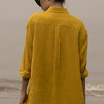 JJ Shirt - Jaune Linen - Heidi Merrick