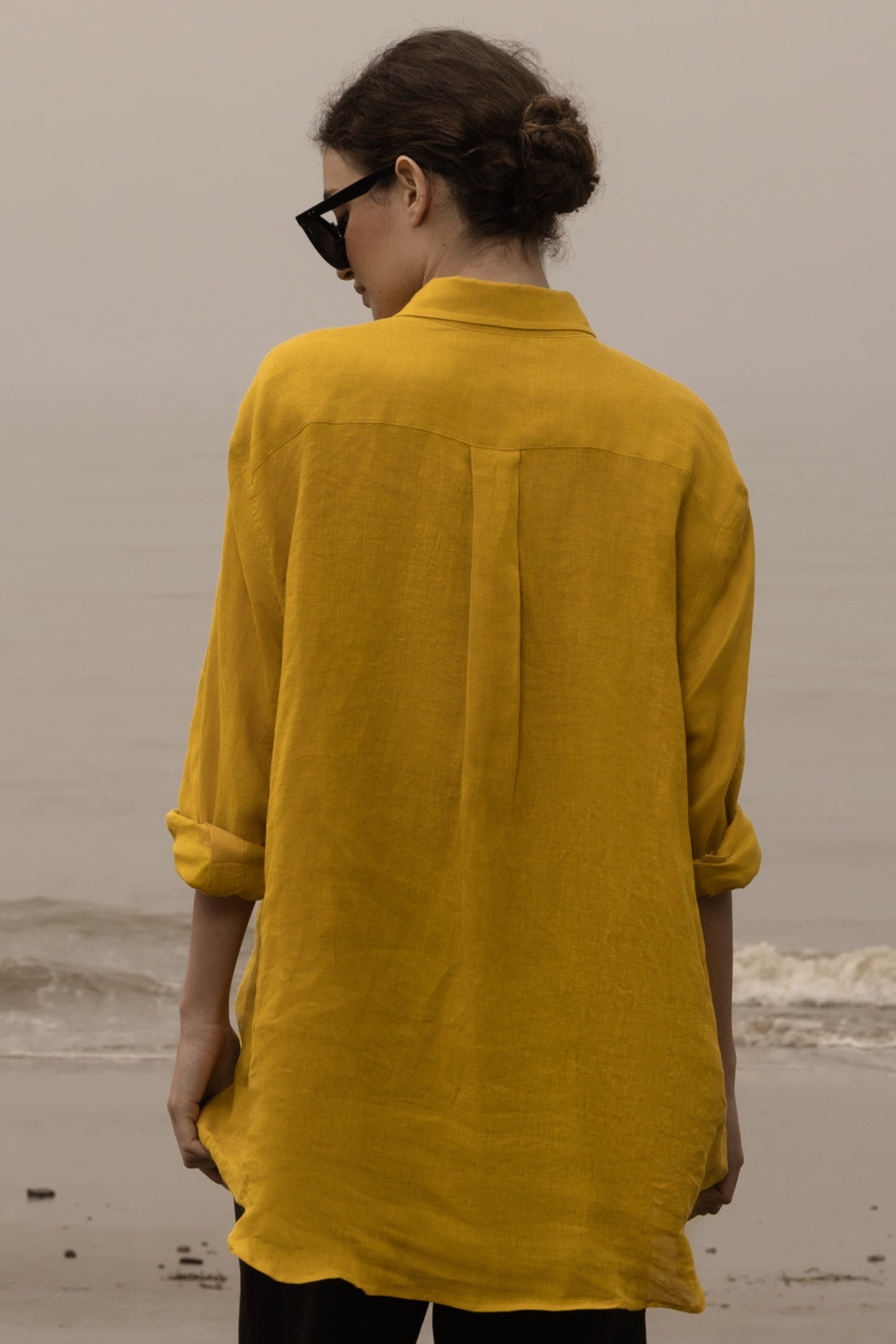 JJ Shirt - Jaune Linen - Heidi Merrick