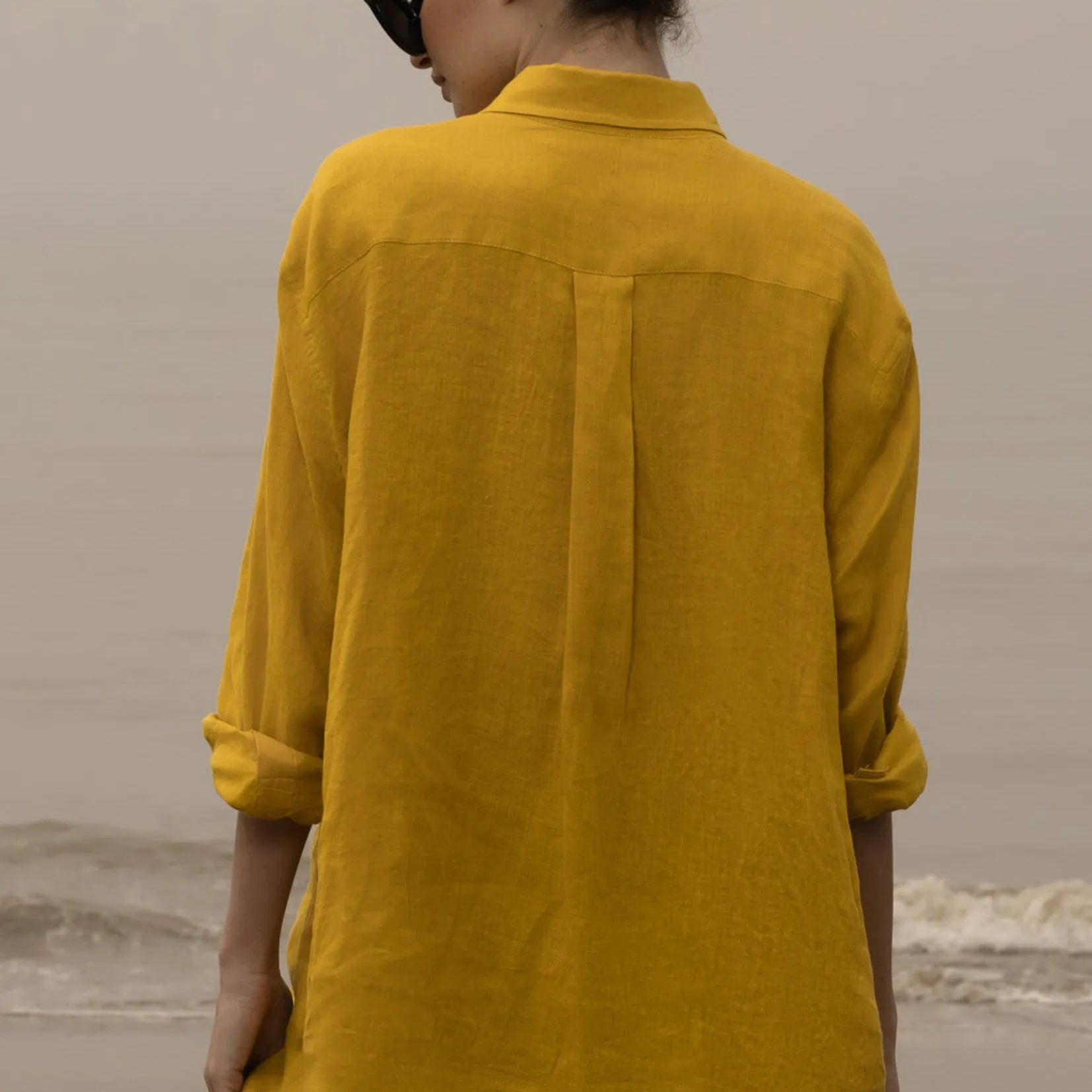 JJ Shirt - Jaune Linen - Heidi Merrick
