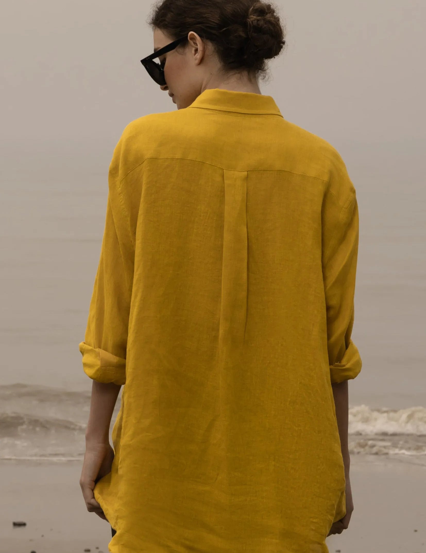 JJ Shirt - Jaune Linen - Heidi Merrick