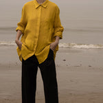 JJ Shirt - Jaune Linen - Heidi Merrick