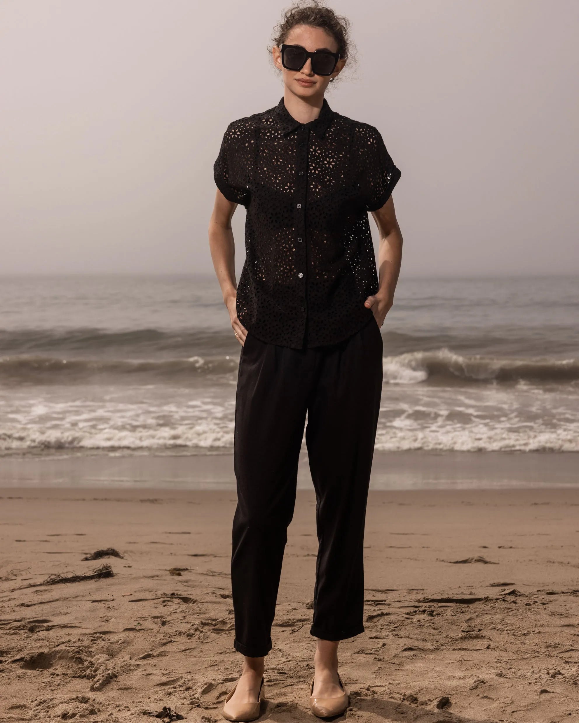 elio top and kaolin trouser black