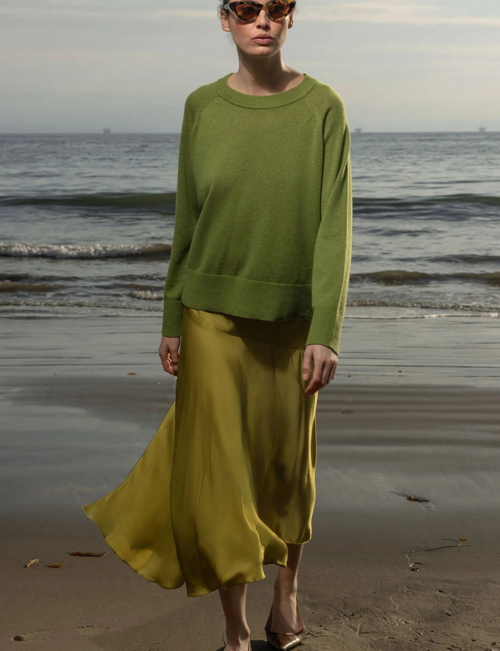 Daily Sweater - Pea - Heidi Merrick