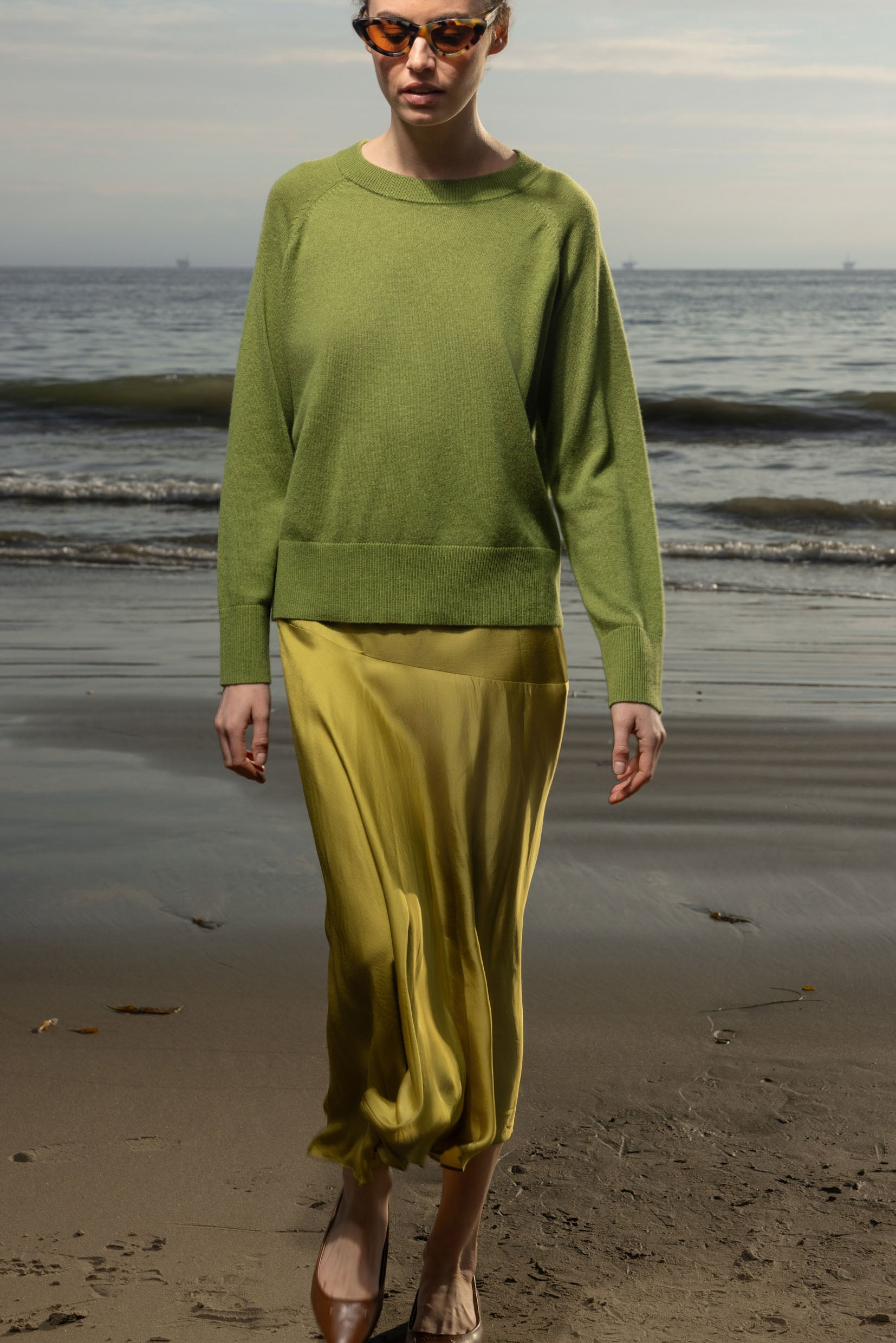 Kite Skirt - Chartreuse - Heidi Merrick