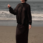 Verse Top - Noir Tissue Linen - Heidi Merrick