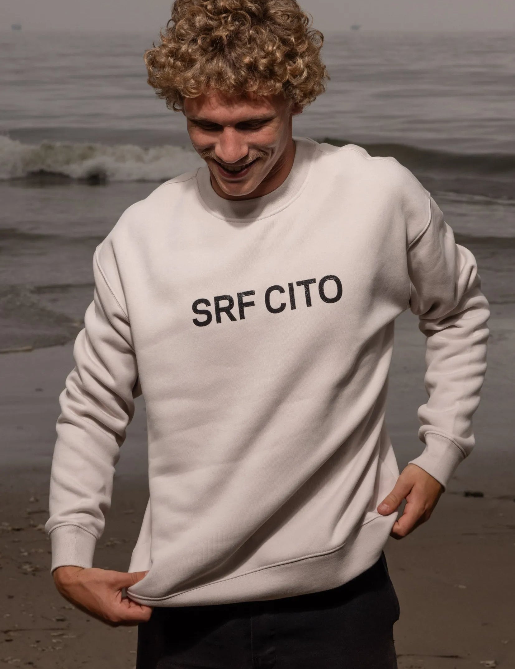 SRF CITO Unisex Crewneck - Black on Cream - Heidi Merrick