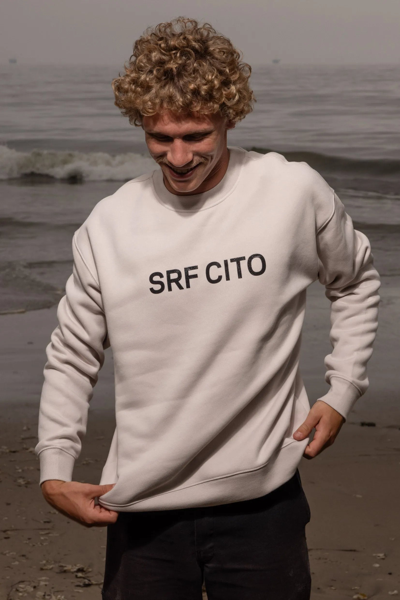 SRF CITO Unisex Crewneck - Black on Cream - Heidi Merrick