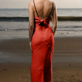 Gia Dress - Vermilion Linen - Heidi Merrick