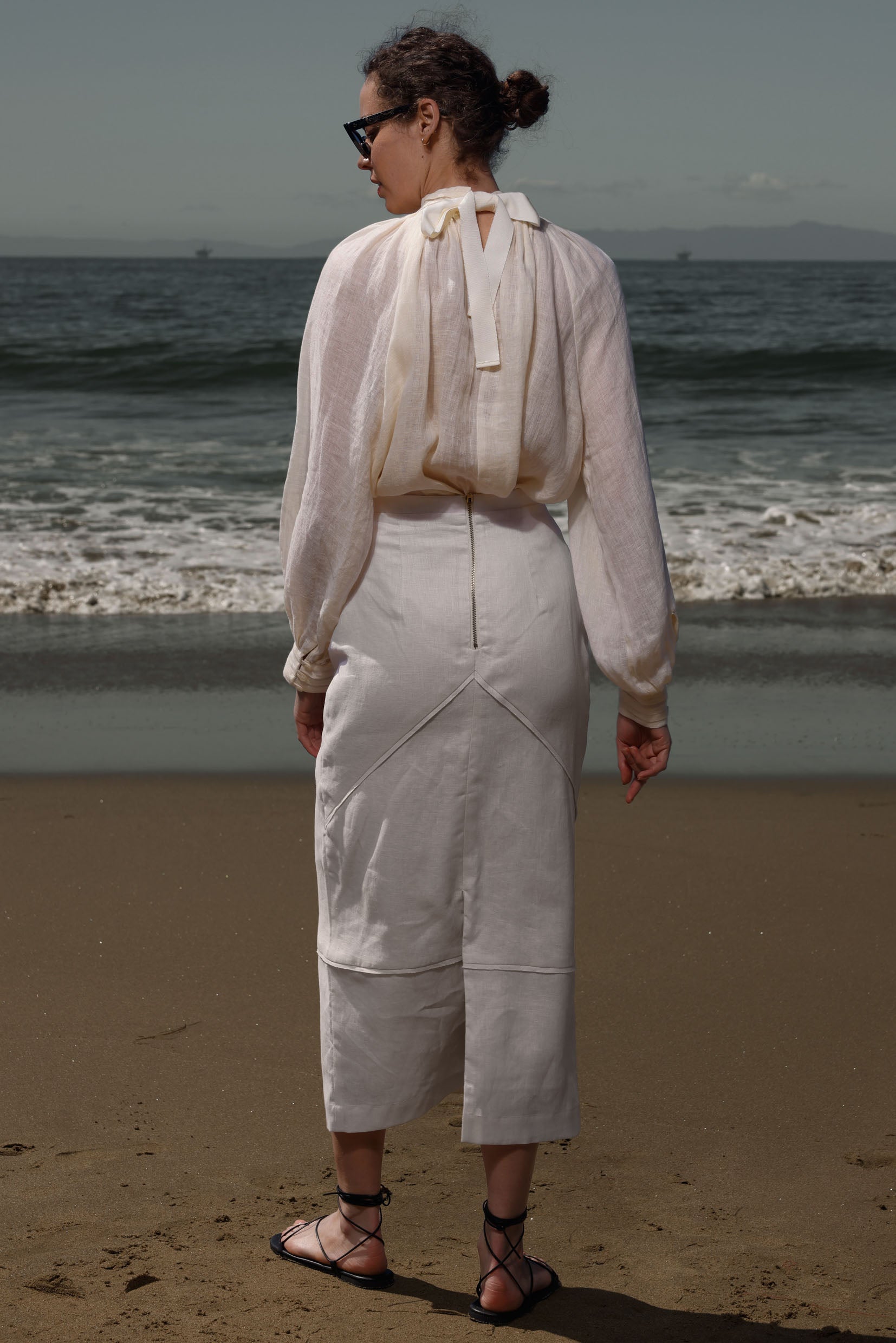 Verse Top - Ivory Tissue Linen - Heidi Merrick