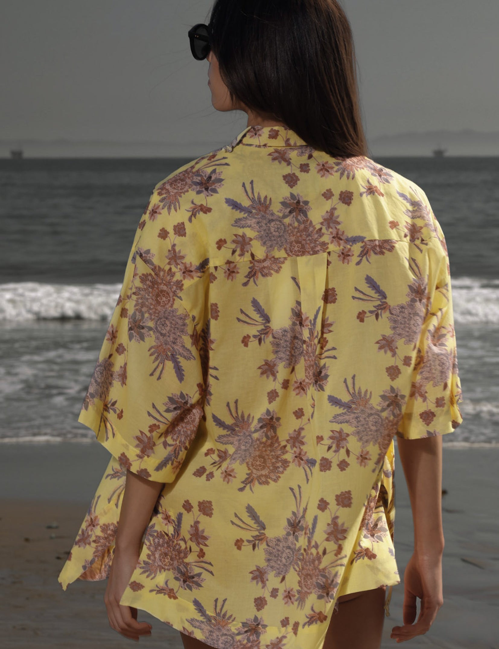 Aloha Shirt - Yellow Batik - Heidi Merrick