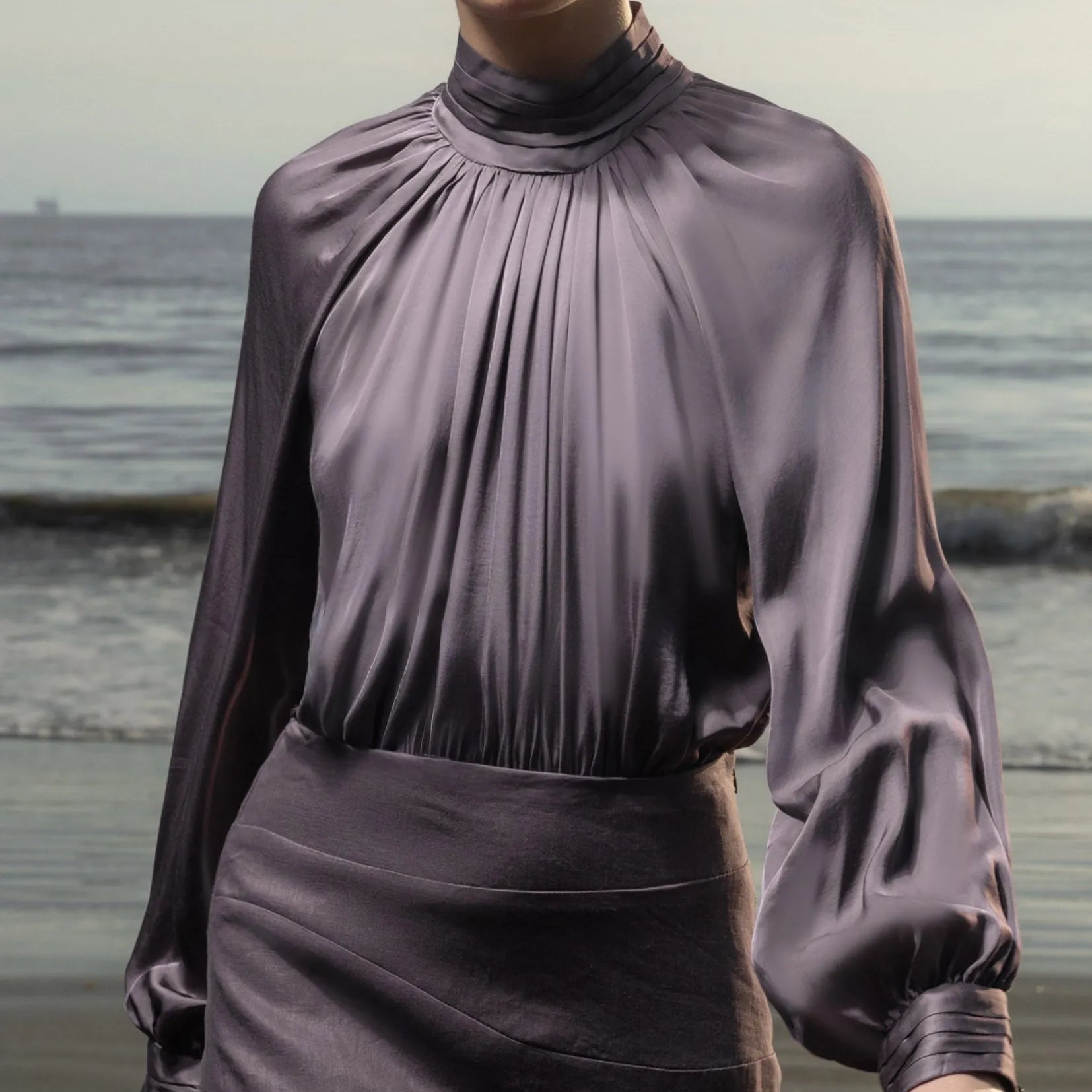 Letter Blouse - Lavender - Heidi Merrick