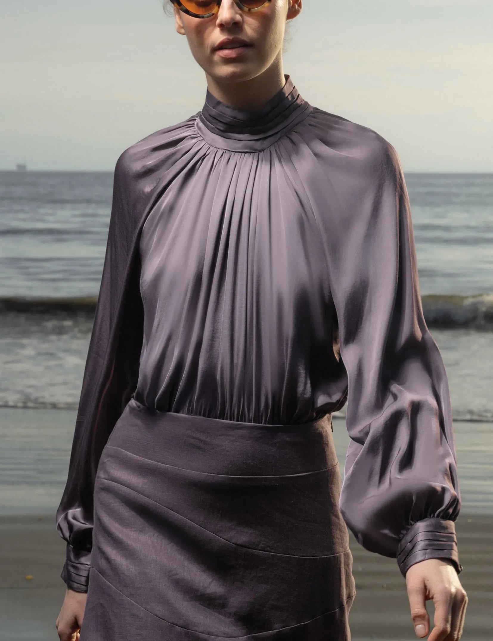 Letter Blouse - Lavender - Heidi Merrick