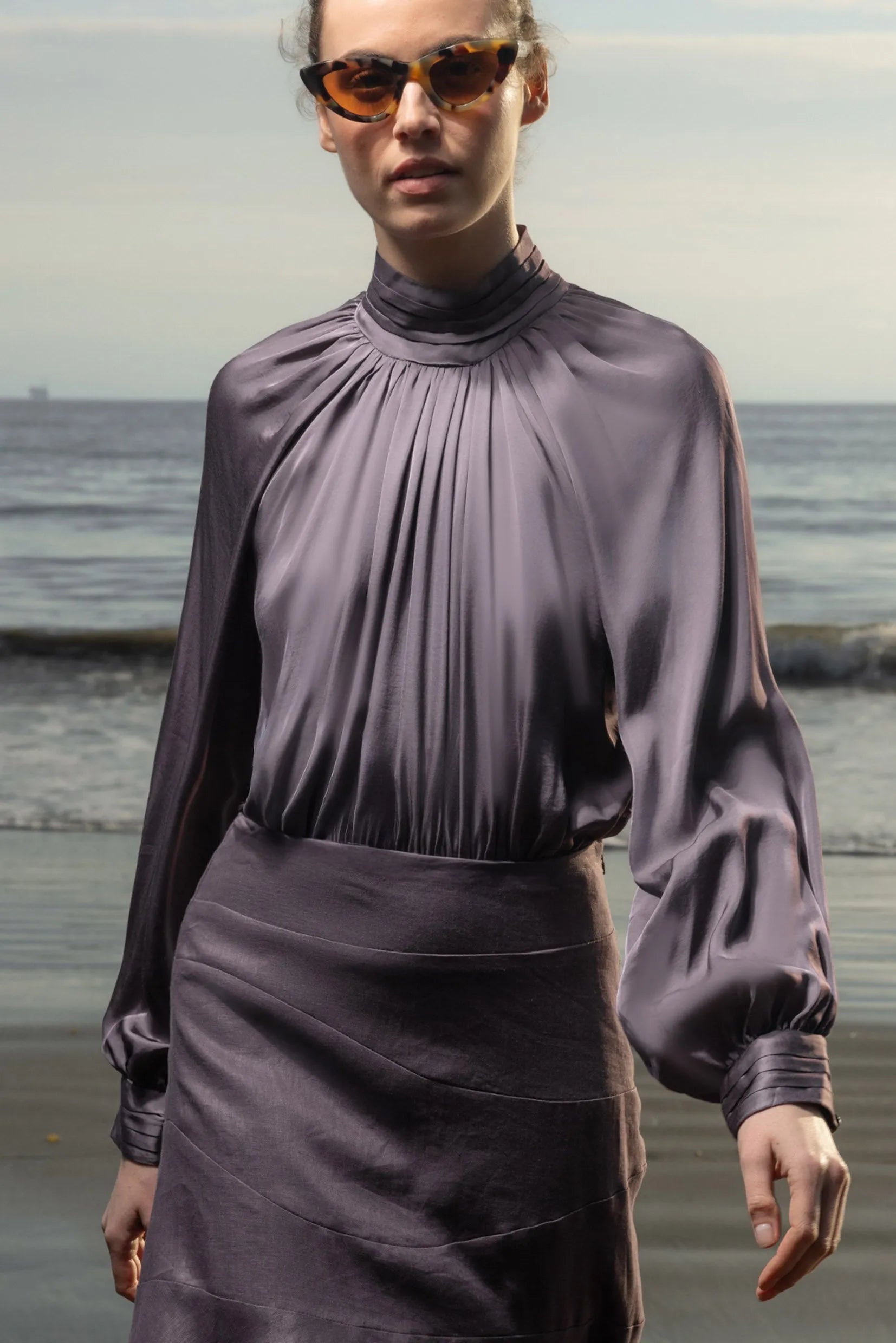 Letter Blouse - Lavender - Heidi Merrick