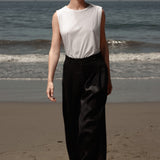Chaplin Pant - Black Linen - Heidi Merrick